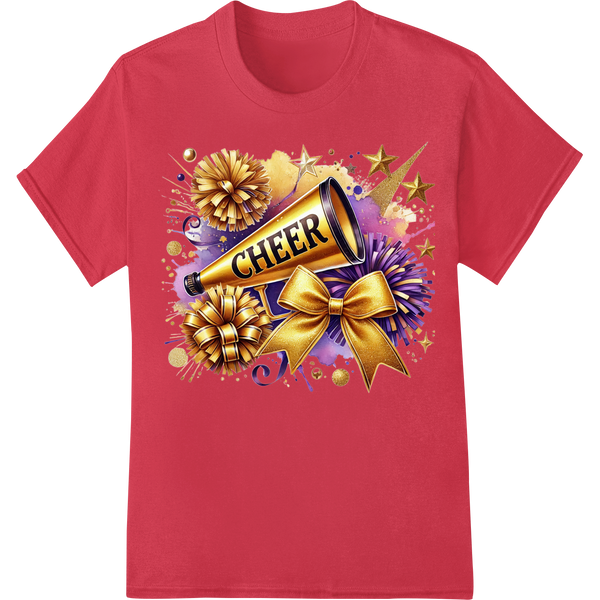 Cheer in the New Year with Dazzling Golden Vibes on red shirt - SUPERDTF-DTF Prints-DTF Transfers-Custom DTF Prints