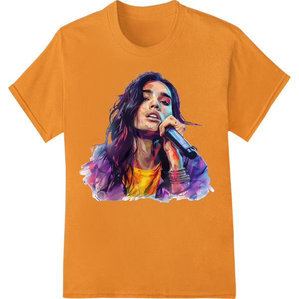 Ethereal Beauty: Colorful Abstract Portrait DTF Print with custom innovative apparel printing artwork