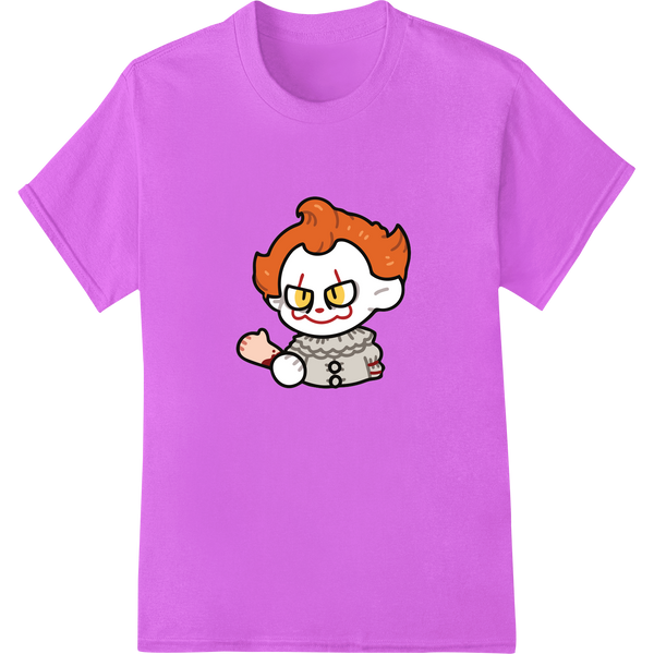 Adorable Halloween Clown Cartoon DTF Heat Transfer enhanced with professional durable print transfers