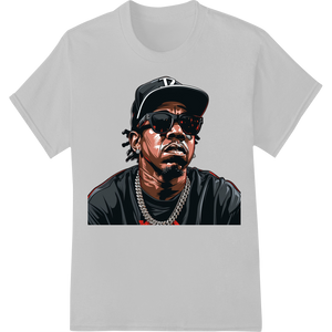 Rap Legend Portrait Heat Transfer Print | Urban Streetwear enhanced with professional digital printing