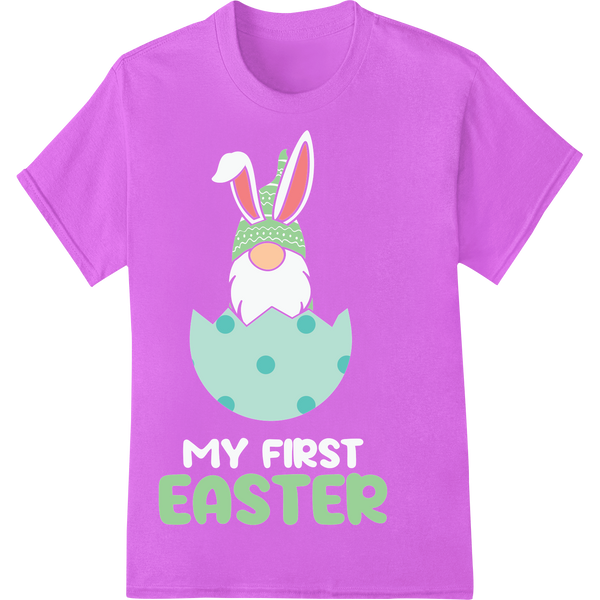 Adorable Easter Gnome Egg DTF Print Heat Transfer on purple shirt - SUPERDTF-DTF Prints-DTF Transfers-Custom DTF Prints