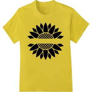 Sunflower Geometric DTF Print Heat Transfer - Bold & Elegant with custom professional DTF printing artwork