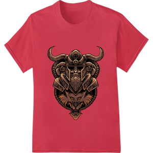 Vibrant apparel decoration print on Fierce Demon Samurai Warrior DTF Print Heat Transfer