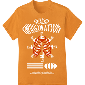 Skeleton Ribcage Halloween Heat Transfer - Super DTF featuring professional custom apparel