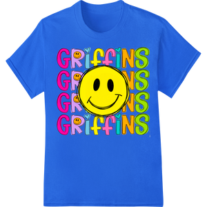 Vibrant Griffins Smiley Face - Colorful DTF Print Design with custom professional DTF printing artwork