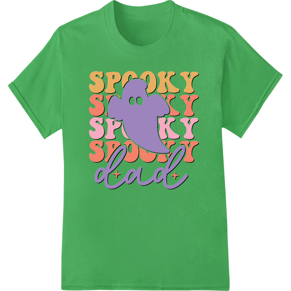 Durable DTF print shop applied to Spooky Dad: Ghostly Halloween Fun DTF Print Heat Transfer