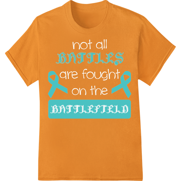 Battles & Battlefield: Powerful PTSD Awareness DTF Print on orange shirt - SUPERDTF-DTF Prints-DTF Transfers-Custom DTF Prints