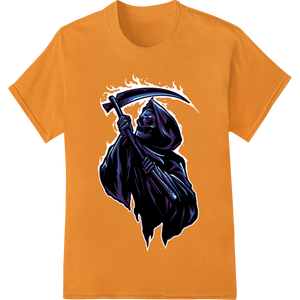 Premium quality custom merchandise on Grim Reaper's Embrace - Hauntingly Dark DTF Print