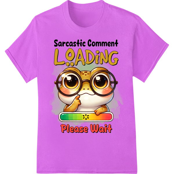 Sarcastic Frog DTF Print Heat Transfer | Funny Animal Design on purple shirt - SUPERDTF-DTF Prints-DTF Transfers-Custom DTF Prints