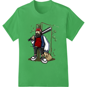 Edgy Graffiti Santa Claus DTF Print Heat Transfer enhanced with professional bulk t-shirt printing