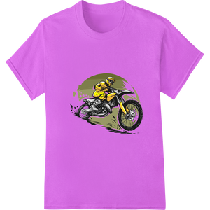 Premium quality DTF printing experts on Dirt Bike Rider Tears Through Dust in Thrilling Motocross