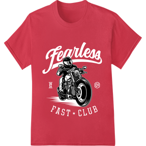 Vintage Motorcycle Illustration DTF Print Heat Transfer showcasing advanced custom merchandise technology