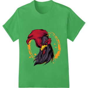 Fierce Red Rooster - Bold Mascot DTF Print Heat Transfer with custom print on demand artwork