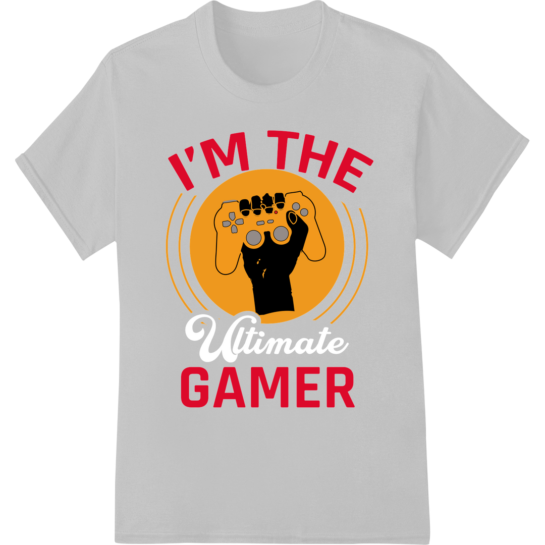 Retro Gamer Pride DTF Print Heat Transfer | I'M THE GAMER on white shirt - SUPERDTF-DTF Prints-DTF Transfers-Custom DTF Prints