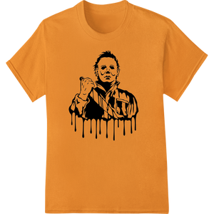 Durable DTF printing technology applied to Chilling Michael Myers Silhouette - Halloween Horror DTF Print