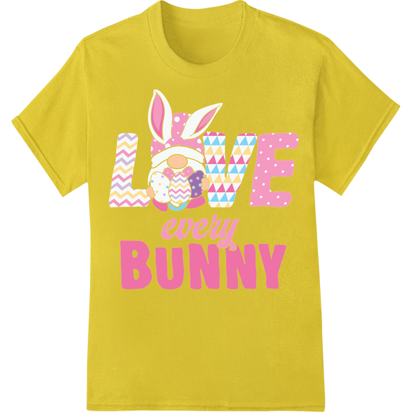 Adorable 'Love Every Bunny' Easter DTF Print | Super DTF on yellow shirt - SUPERDTF-DTF Prints-DTF Transfers-Custom DTF Prints