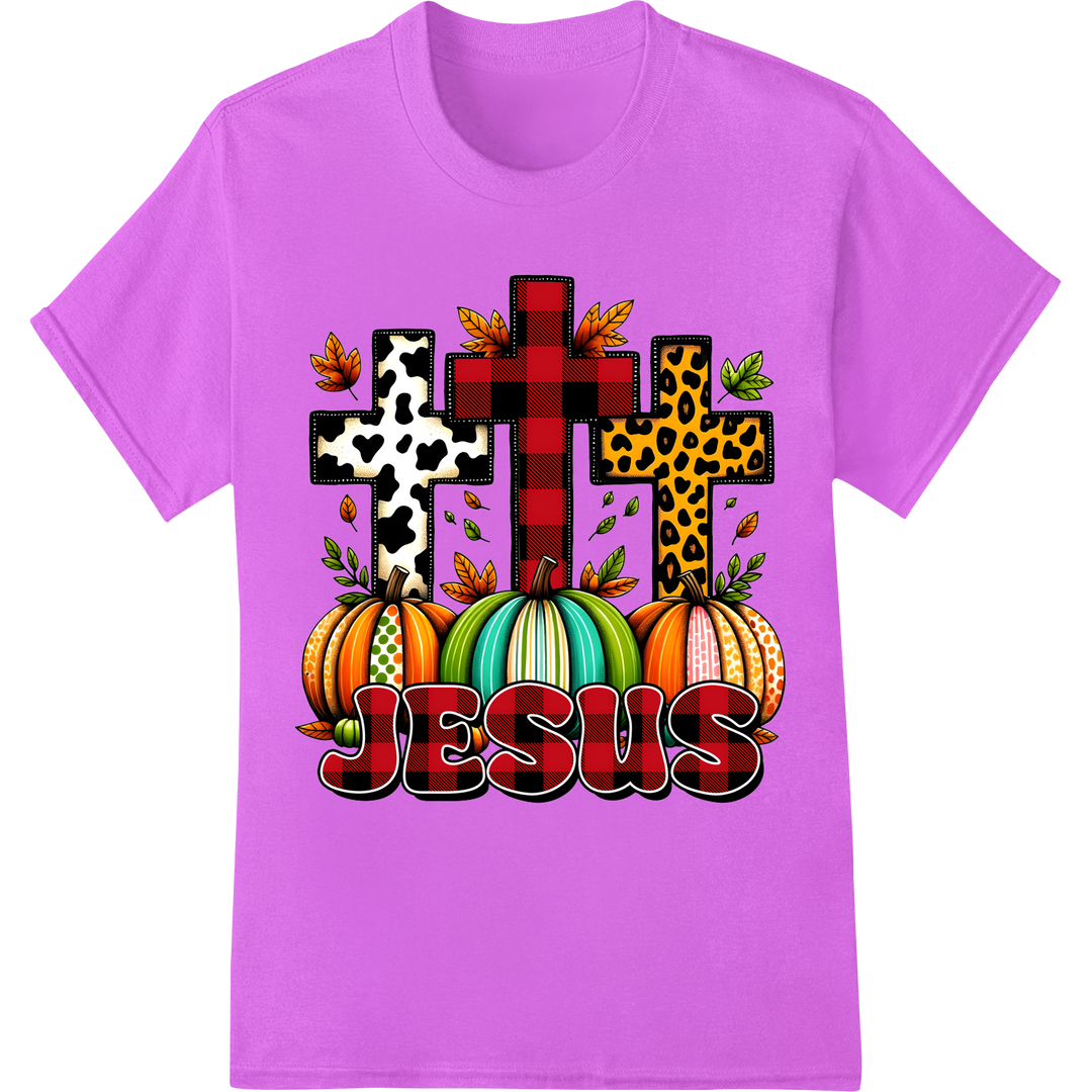 Vibrant Christian Thanksgiving DTF Print Heat Transfer on purple shirt - SUPERDTF-DTF Prints-DTF Transfers-Custom DTF Prints