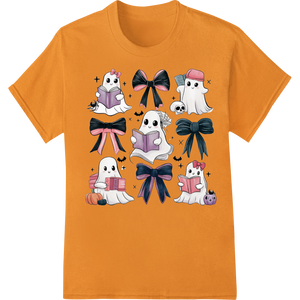 Boo-tiful Besties: Adorable Ghost Pals with Cute Bows featuring professional heat transfer