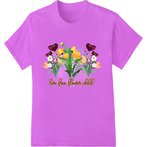 Floral Butterfly Heart: Springtime DTF Print Heat Transfer - High-quality personalized clothing