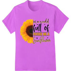 Unique custom print solutions for Sunflower Beauty: Inspirational Quote DTF Print Transfer