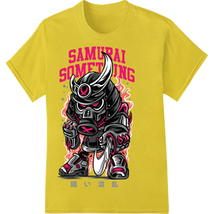 Cutting-edge digital printing featured on Fierce Japanese Samurai Warrior Mask Heat Transfer Print