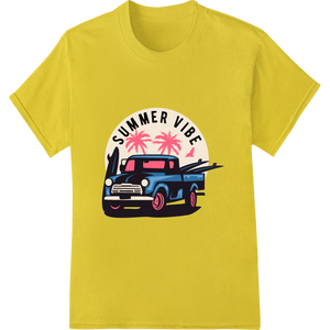 Vintage Summer Vibes: Retro Truck Beach Print by Super DTF featuring professional t shirt prints