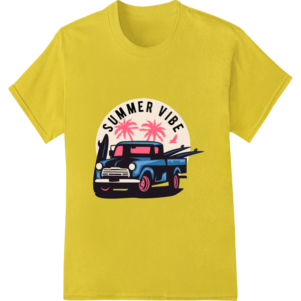 Vintage Summer Vibes: Retro Truck Beach Print by Super DTF featuring professional t shirt prints