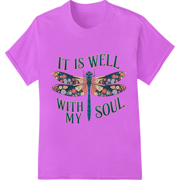 Uplifting Christian Butterfly DTF Print Heat Transfer on purple shirt - SUPERDTF-DTF Prints-DTF Transfers-Custom DTF Prints