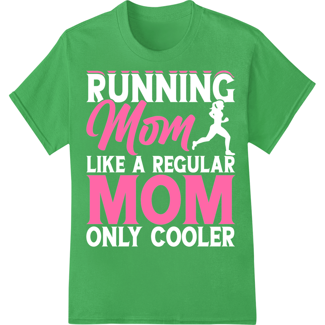 Heartfelt 'Mom' DTF Print Heat Transfer for Mother's Day on green shirt - SUPERDTF-DTF Prints-DTF Transfers-Custom DTF Prints