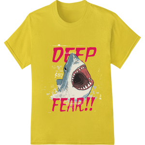 Expert custom apparel craftsmanship on Unleash Terror: Jaw-Dropping Shark DTF Print Heat Transfer