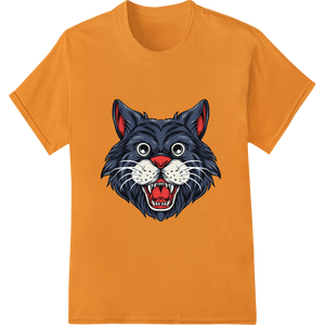 Fierce Feline: Halloween Cat DTF Print Heat Transfer showcasing advanced garment printing technology