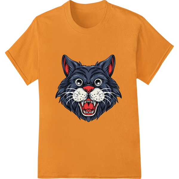 Fierce Feline: Halloween Cat DTF Print Heat Transfer showcasing advanced garment printing technology