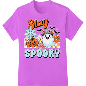 Stay Spooky This Halloween With An Adorable Ghost Design enhanced with professional custom apparel