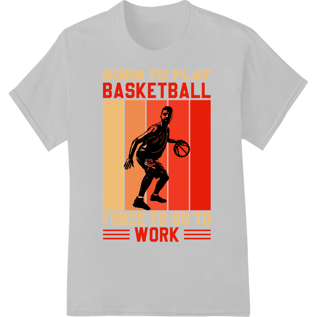 Bold Basketball DTF Print: Unleash Your Passion on the Court on white shirt - SUPERDTF-DTF Prints-DTF Transfers-Custom DTF Prints