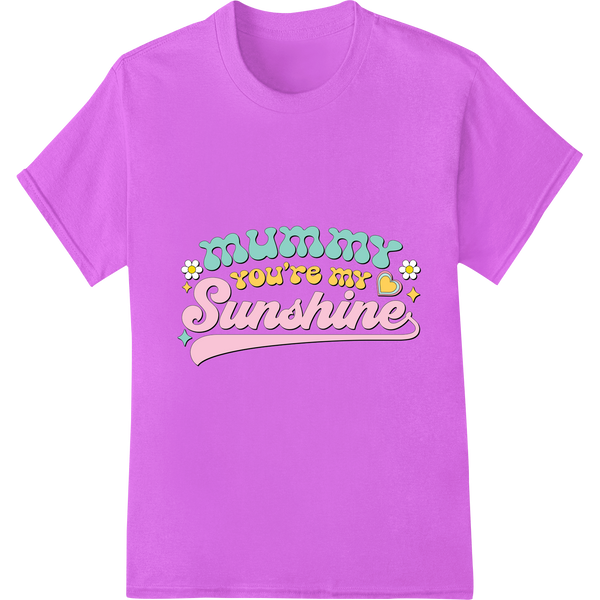 Retro 'Mummin' You're My Sunshine' DTF Print for Mom on purple shirt - SUPERDTF-DTF Prints-DTF Transfers-Custom DTF Prints