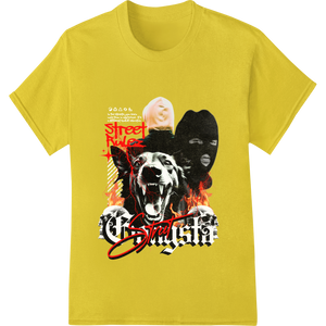 Fierce Street Style: Rebel Dog DTF Print Heat Transfer - High-quality DTF printing technology