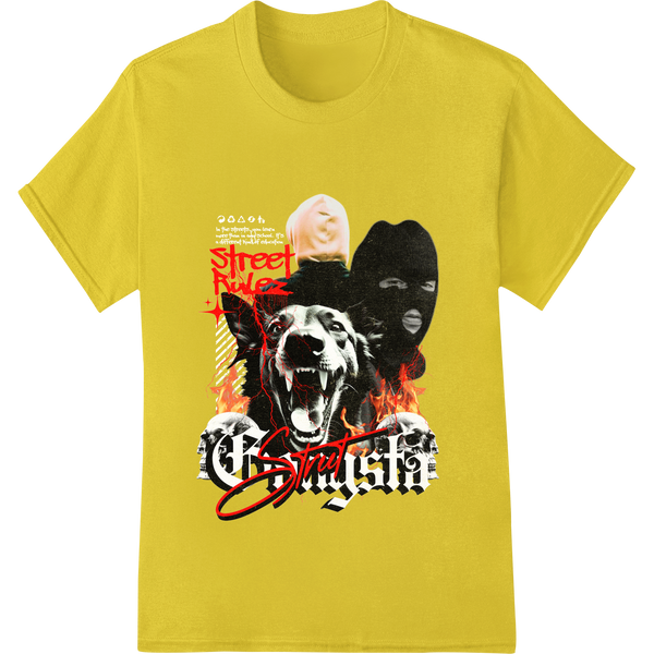 Fierce Street Style: Rebel Dog DTF Print Heat Transfer - High-quality DTF printing technology