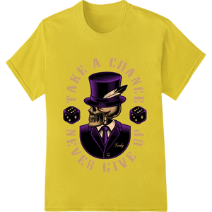 Edgy Skull in Purple Top Hat - Motivational DTF Print made with premium DTF printing service