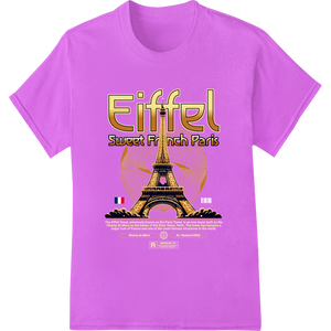 Eiffel Tower's Sweet Charm: Paris Print for DTF Transfer with custom dtf printer artwork