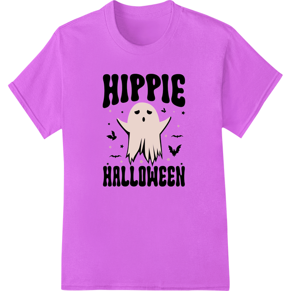 Premium quality custom apparel on Hippie Halloween: Spooky Ghost Vibes DTF Print Transfer