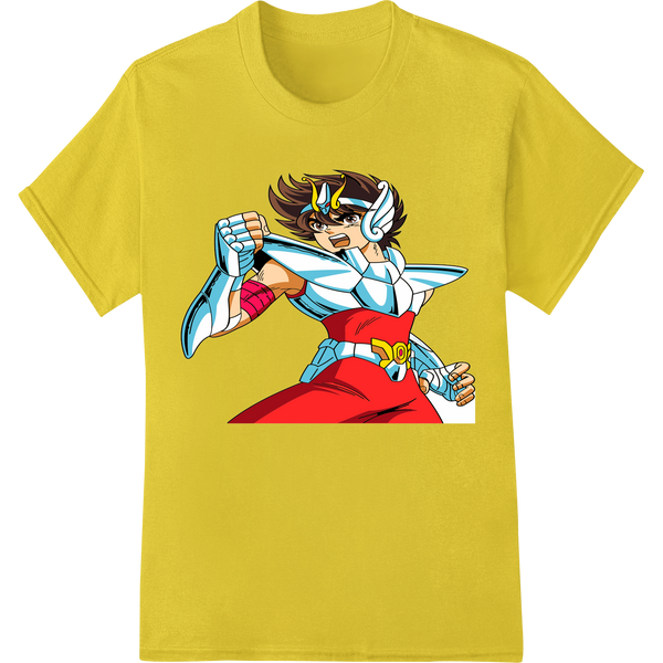 Fierce Anime Superhero Fighter DTF Print Heat Transfer showcasing advanced customized apparel technology