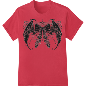 Premium quality custom merchandise on Elegant Gothic Winged Ornament Heat Transfer Design