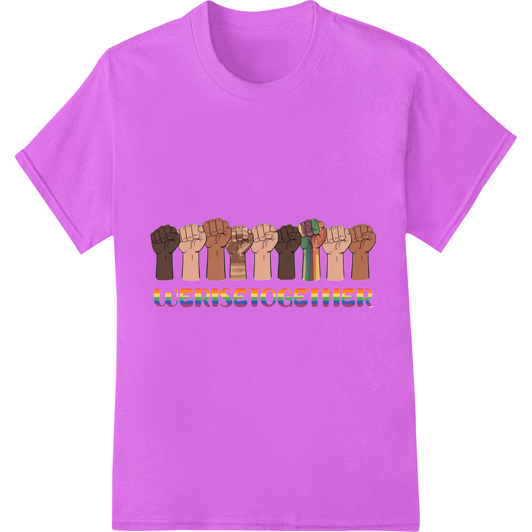 Unite in Pride: Powerful WERSETOGETHER DTF Print Transfer on purple shirt - SUPERDTF-DTF Prints-DTF Transfers-Custom DTF Prints