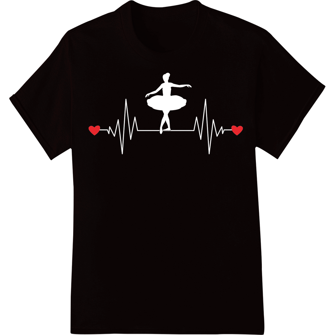 Minimalist Red Hearts - Romantic Valentine's Day DTF Print on black shirt - SUPERDTF-DTF Prints-DTF Transfers-Custom DTF Prints