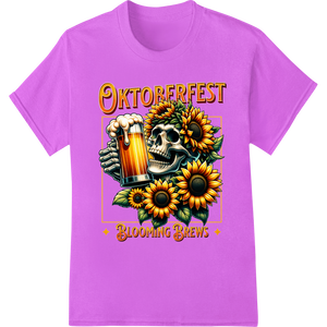 Custom custom t-shirts design - Oktoberfest Skull: Celebrate with Blooming Brews