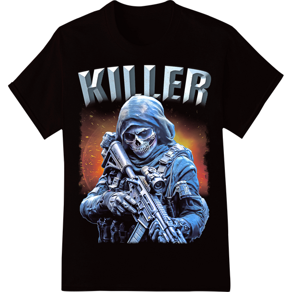 Soldier's Sacrifice: Powerful 'KILLER' Veterans Day Design on black shirt - SUPERDTF-DTF Prints-DTF Transfers-Custom DTF Prints