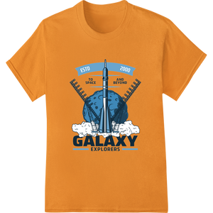 Durable personalized clothing applied to Vintage Galaxy Explorers: Blast Off with Retro Space Style