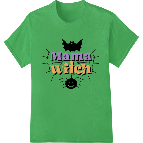 Spellbinding 'Mama Witch' Halloween DTF Print Heat Transfer enhanced with professional apparel decoration