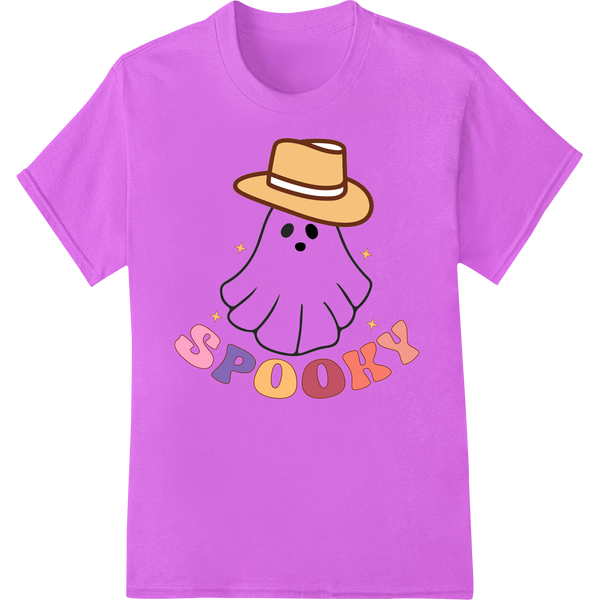 Spooky Cowboy Ghost - Cute Halloween Heat Transfer featuring professional durable print transfers