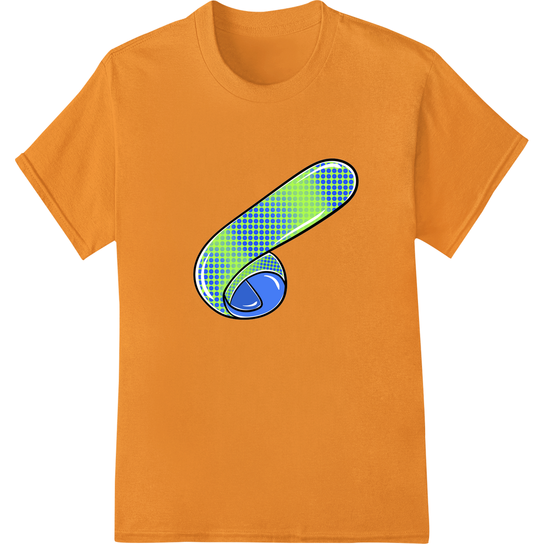 Retro 90s Tennis Racket Clipart DTF Print Heat Transfer on orange shirt - SUPERDTF-DTF Prints-DTF Transfers-Custom DTF Prints